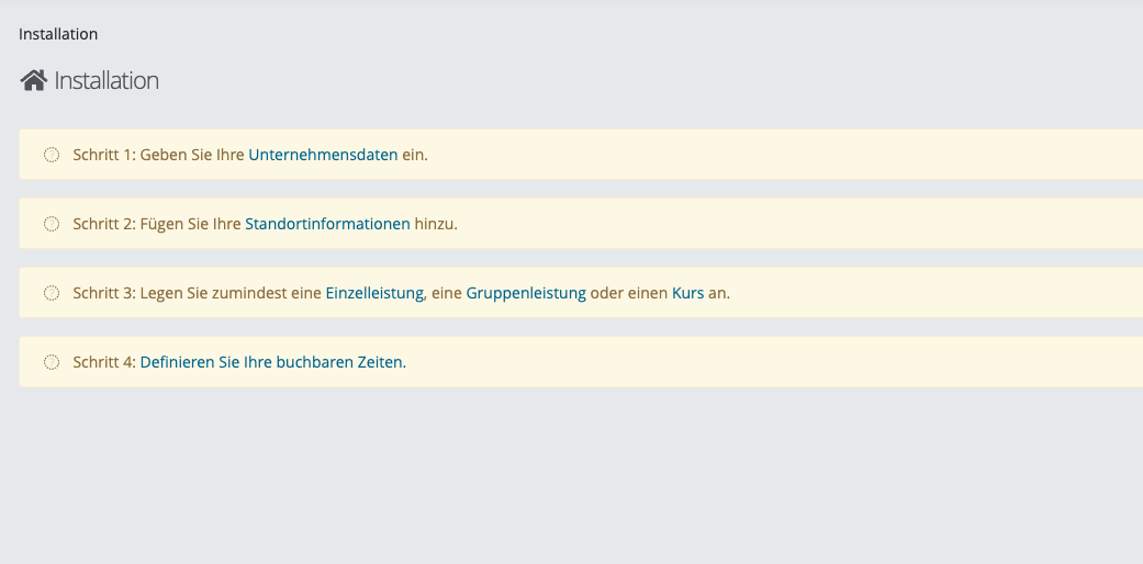 Installationsprozess